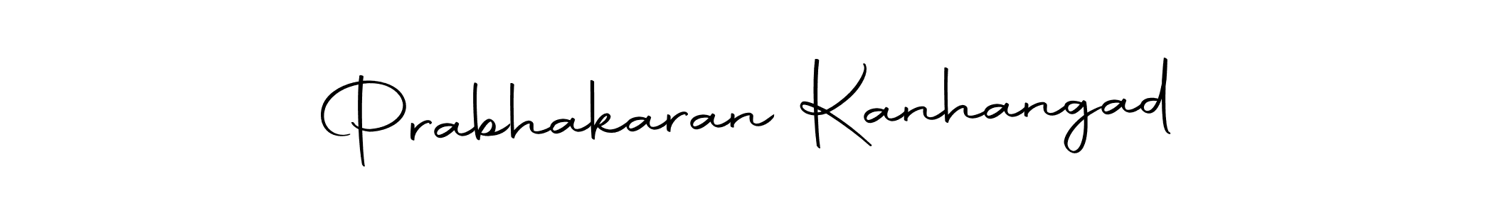 How to make Prabhakaran Kanhangad name signature. Use Autography-DOLnW style for creating short signs online. This is the latest handwritten sign. Prabhakaran Kanhangad signature style 10 images and pictures png